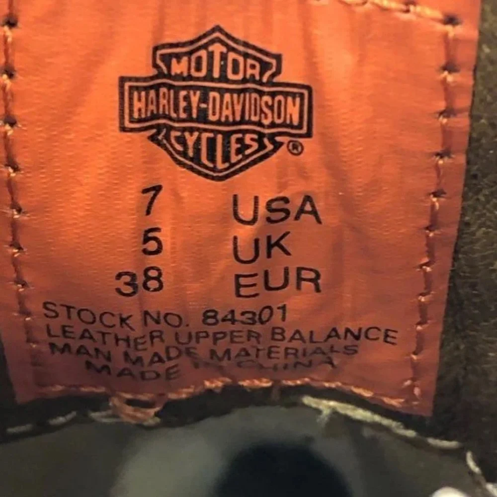 Harley-Davidson Brown Leather Harness Boots